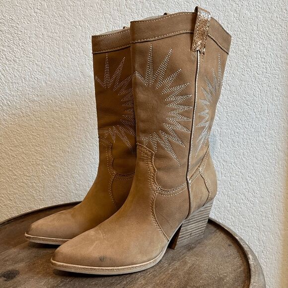 Dolce Vita Shoes - Dolce Vita Whiskey Brown Lawson Cowboy Heeled Boots Women's Size 7